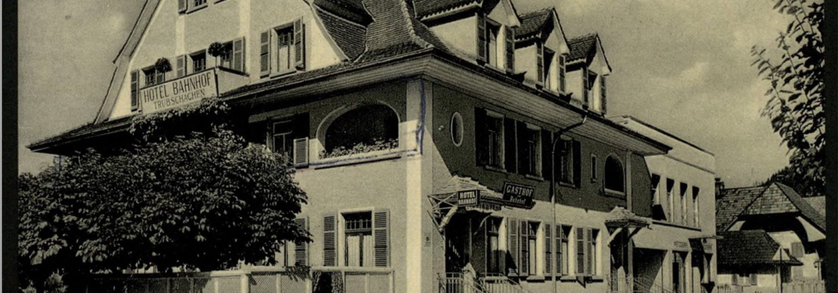 Hotel Bahnhof in Trubschachen (Postkarte)